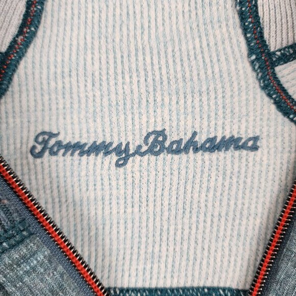 Tommy Bahama Sweatshirt Mens Blue Reversible 1/4 Zip 183-T217391 - Picture 3 of 8
